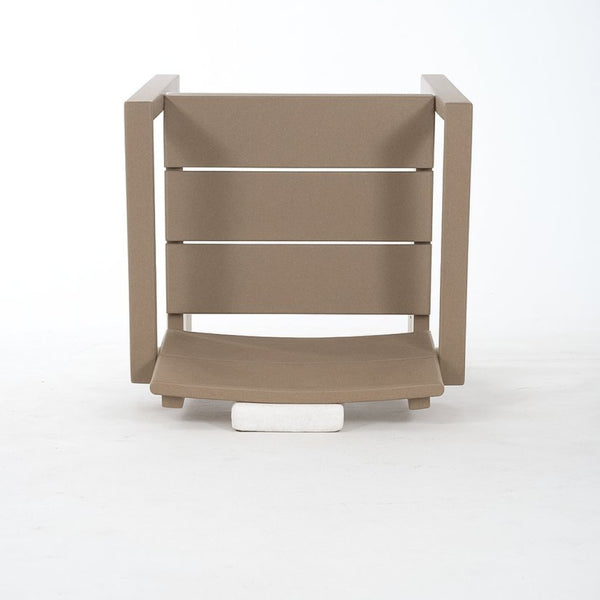 English Elm Antique Wood Tone HDPE Outdoor Armchair Modernist Recycled Lumber Patio Seating W3566P342702