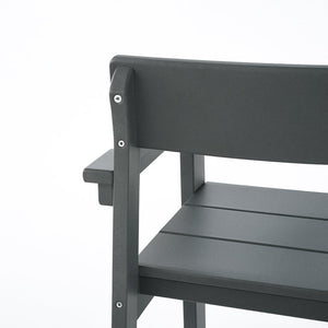 English Elm Grey Recycled HDPE Outdoor Armchair Weatherproof Modernist Patio Seating for Garden W3566P342833