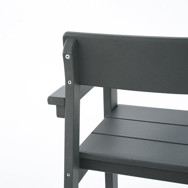 English Elm Grey Recycled HDPE Outdoor Armchair Weatherproof Modernist Patio Seating for Garden W3566P342833