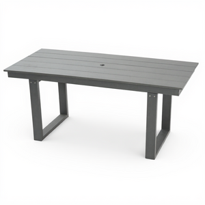 English Elm Outdoor Recycled Hdpe Rectangular Dining Table for Patio and Commercial Use W3566P342837