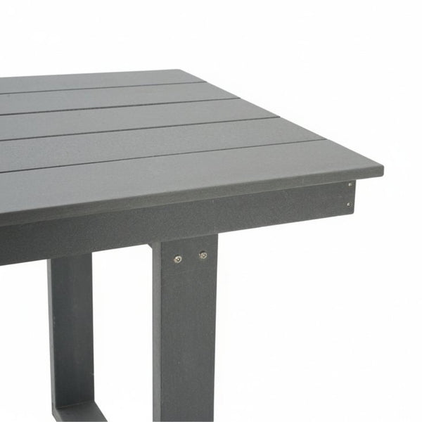 English Elm Outdoor Recycled Hdpe Rectangular Dining Table for Patio and Commercial Use W3566P342837