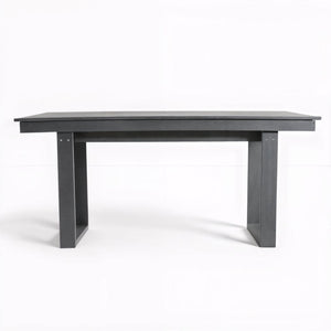 English Elm Outdoor Recycled Hdpe Rectangular Dining Table for Patio and Commercial Use W3566P342837
