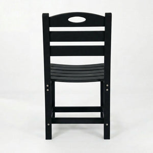 English Elm Set of 2 Outdoor Hdpe Armless Dining Chairs Uv Resistant All Weather Patio Seating Black W3566P437104