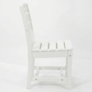 English Elm Set of 2 Outdoor Hdpe Armless Dining Chairs Uv Resistant All Weather Patio Seating W3566P437105