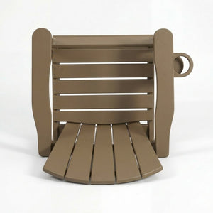 English Elm Hdpe Recycled Lumber Bar Height Adirondack Chair with Built-in Cup Holder Outdoor Patio Antique Brown W3566P454876