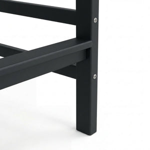 English Elm Hdpe Recycled Lumber Bar Height Adirondack Chair with Built-in Cup Holder Outdoor Patio Black W3566P454877