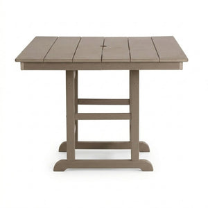 English Elm 1-piece Folding Square Outdoor Dining Table Hdpe Weather Resistant Patio Deck Antique Brown W3566P466785