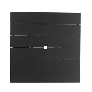 English Elm 1-piece Folding Square Outdoor Dining Table Hdpe Weather Resistant Patio Deck Black W3566P466797