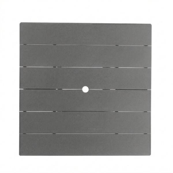 English Elm 1-piece Folding Square Outdoor Dining Table Hdpe Weather Resistant Patio Deck Gray W3566P466799