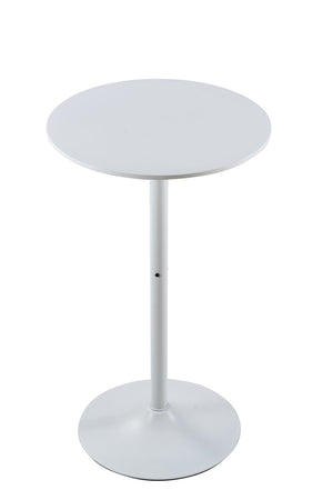 English Elm White Round Bar Table Matte Mdf Top Iron Pedestal Base Modern Minimalist Kitchen W3590P506686