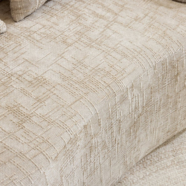 English Elm Light Khaki Chenille Curved Loveseat with Spring Support for Compact Living Spaces W3612P395699