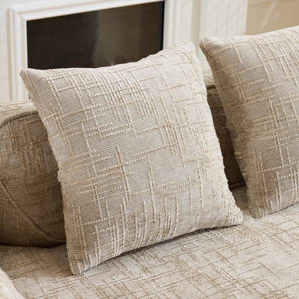 English Elm Light Khaki Chenille Curved Loveseat with Spring Support for Compact Living Spaces W3612P395699