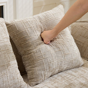 English Elm Light Khaki Chenille Curved Loveseat with Spring Support for Compact Living Spaces W3612P395699