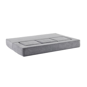 English Elm Versatile Modular Chenille Sofa with Ottomans Converts to Sectional or Sleeper Bed Grey W3612P491919