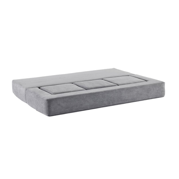 English Elm Versatile Modular Chenille Sofa with Ottomans Converts to Sectional or Sleeper Bed Grey W3612P491919