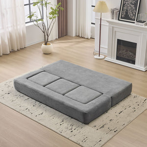 English Elm Versatile Modular Chenille Sofa with Ottomans Converts to Sectional or Sleeper Bed Grey W3612P491919