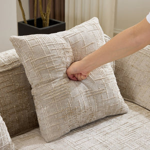 English Elm Khaki Arc Sofa Sculptural Nordic Silhouette with Spring Cushion Support for Living Rooms W3612S00022
