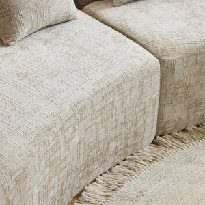 English Elm Khaki Arc Sofa Sculptural Nordic Silhouette with Spring Cushion Support for Living Rooms W3612S00022
