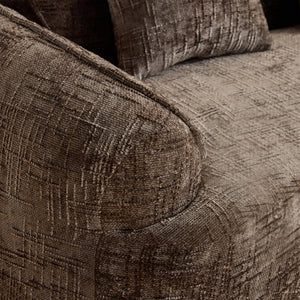 English Elm Brown Curved Modular Sofa Sculptural Nordic Design Spring Fill Living Room Seating W3612S00024