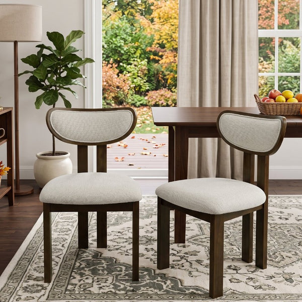 English Elm Walnut-Colored Rubberwood Dining Chair Green Velvet Seat Split Rear Leg Farmhouse Beige W3615P531248