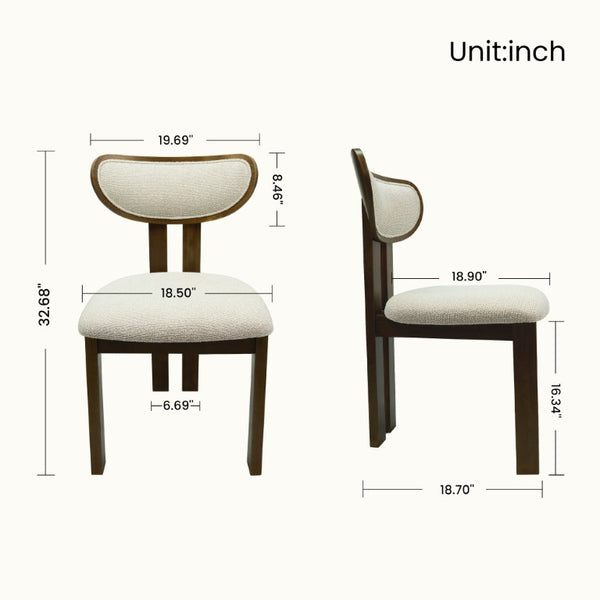English Elm Walnut-Colored Rubberwood Dining Chair Green Velvet Seat Split Rear Leg Farmhouse Beige W3615P531248