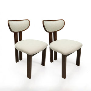 English Elm Walnut-Colored Rubberwood Dining Chair Green Velvet Seat Split Rear Leg Farmhouse Beige W3615P531248