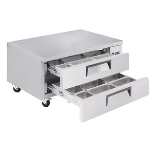 English Elm 48 Inch Commercial Refrigerated Chef Base Two Drawer Undercounter Cold Storage Unit W3629P365450