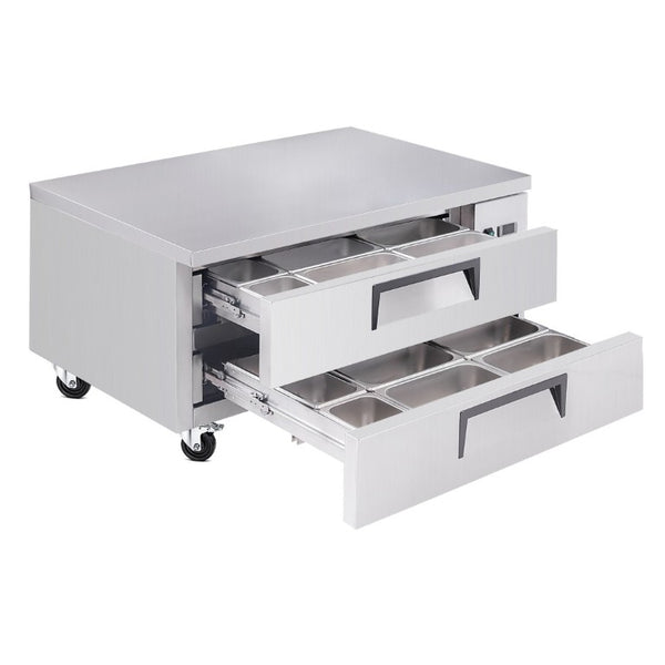English Elm 48 Inch Commercial Refrigerated Chef Base Two Drawer Undercounter Cold Storage Unit W3629P365450
