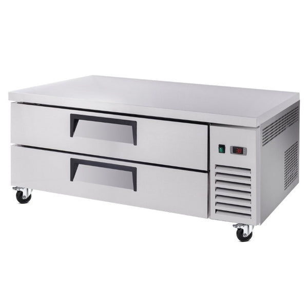 English Elm 52 Inch Refrigerated Chef Base with Two Drawers 10.5 Cu Ft Steel Undercounter Unit W3629P365451