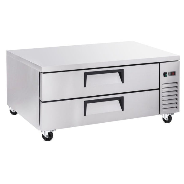 English Elm 52 Inch Refrigerated Chef Base with Two Drawers 10.5 Cu Ft Steel Undercounter Unit W3629P365451