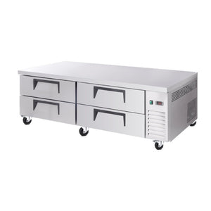 English Elm 72 Inch Stainless Steel Chef Base with Four Drawers Ventilated Undercounter Cooler NSF W3629P365452