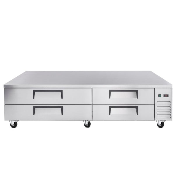 English Elm 84 Inch Refrigerated Chef Base with Four Drawers and 19.1 Cu Ft Stainless Cookline Storage W3629P365453