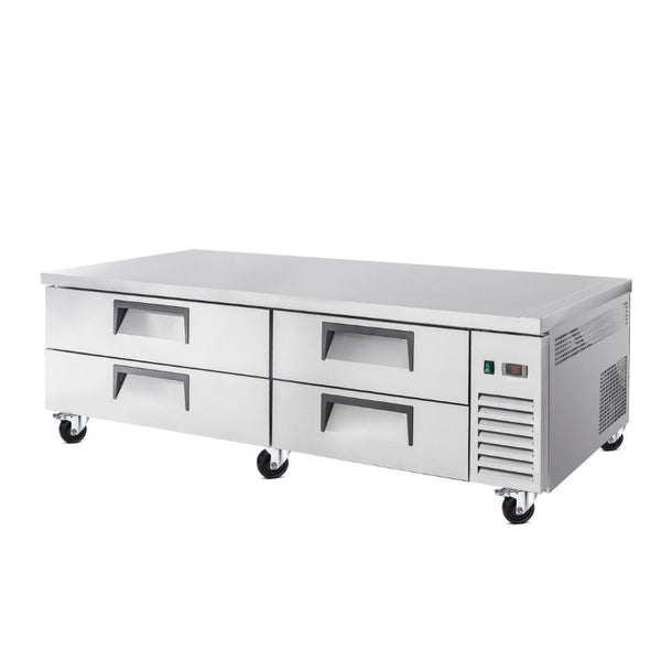 English Elm 84 Inch Refrigerated Chef Base with Four Drawers and 19.1 Cu Ft Stainless Cookline Storage W3629P365453
