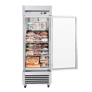 English Elm 27 Inch Stainless Steel Commercial Reach in Freezer ETL Certified Restaurant Grade W3629P459815