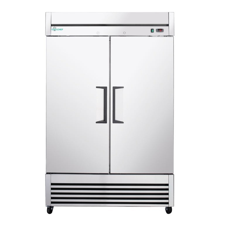 English Elm 54 Inch Commercial Reach-In Refrigerator Stainless Steel 2 Door Restaurant Fridge 6 Shelves W3629P459817