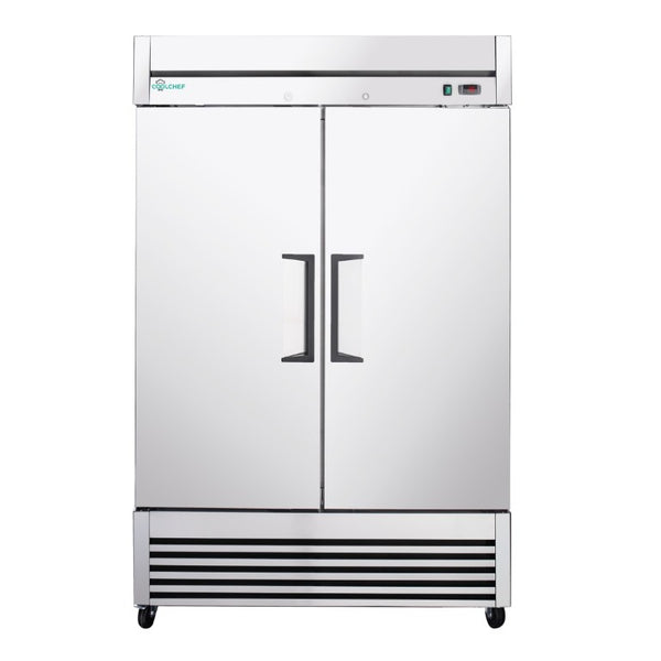 English Elm 54 Inch Commercial Reach-In Refrigerator Stainless Steel 2 Door Restaurant Fridge 6 Shelves W3629P459817