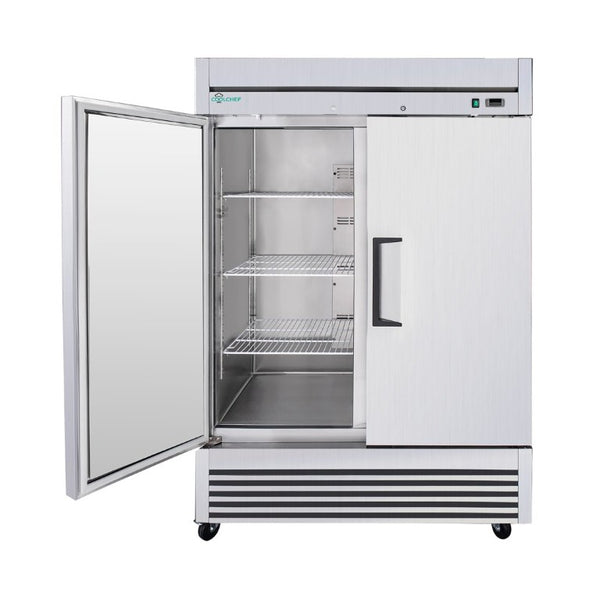 English Elm 54 Inch Commercial Reach-In Refrigerator Stainless Steel 2 Door Restaurant Fridge 6 Shelves W3629P459817