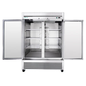 English Elm 54 Inch Commercial Reach-In Refrigerator Stainless Steel 2 Door Restaurant Fridge 6 Shelves W3629P459817