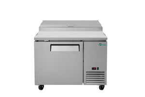English Elm Coolchef 44 Inch Commercial Pizza Prep Table Stainless Steel Refrigerated Topping Rail W3629P459818