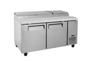 English Elm Coolchef Two Door Pizza Prep Refrigerator with Stainless Steel Interior and R290 Cooling W3629P459819