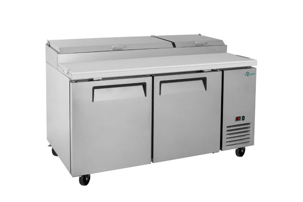 English Elm Coolchef Two Door Pizza Prep Refrigerator with Stainless Steel Interior and R290 Cooling W3629P459819
