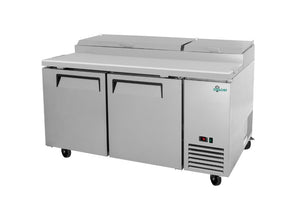 English Elm Coolchef Two Door Pizza Prep Refrigerator with Stainless Steel Interior and R290 Cooling W3629P459819