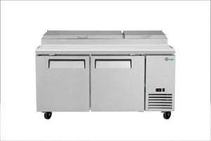 English Elm Coolchef Two Door Pizza Prep Refrigerator with Stainless Steel Interior and R290 Cooling W3629P459819