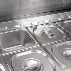 English Elm 60 Inch Commercial Sandwich Prep Table Stainless Steel Mega Top NSF ETL Certified W3629P459823