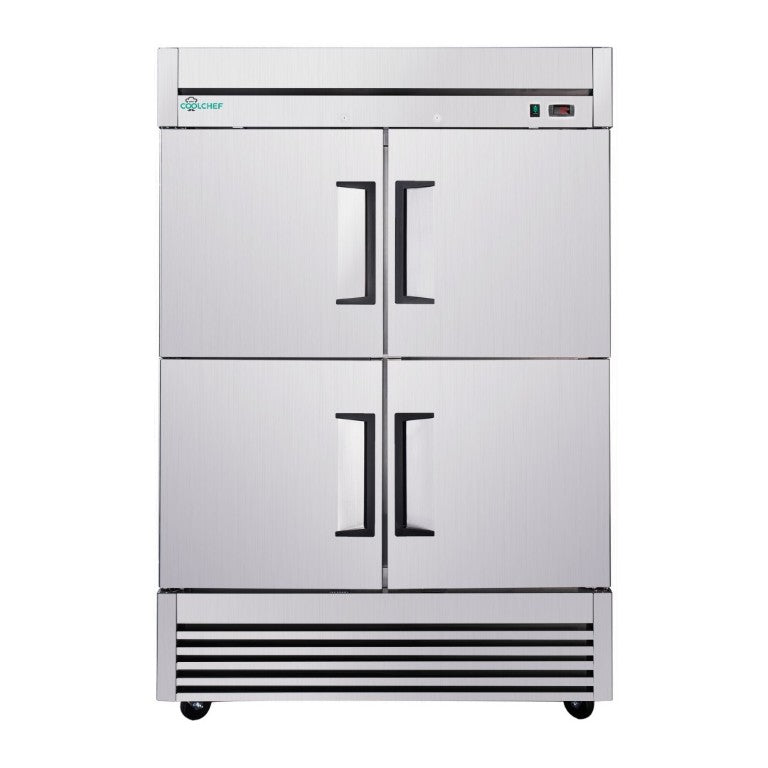 English Elm 54 Inch Stainless Steel 4 Door Reach in Commercial Refrigerator with LED and R290 W3629P459833