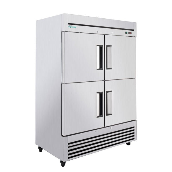 English Elm 54 Inch Stainless Steel 4 Door Reach in Commercial Refrigerator with LED and R290 W3629P459833