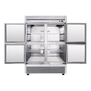 English Elm 54 Inch Stainless Steel 4 Door Reach in Commercial Refrigerator with LED and R290 W3629P459833
