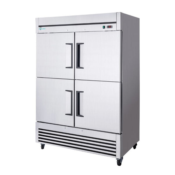 English Elm 54 Inch Stainless Steel 4 Door Reach in Commercial Refrigerator with LED and R290 W3629P459833