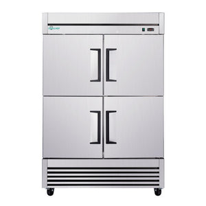 English Elm 54Commercial Four Door Stainless Reach-In Freezer with LED Lighting and Six Shelves W3629P459834
