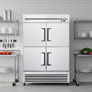 English Elm 54Commercial Four Door Stainless Reach-In Freezer with LED Lighting and Six Shelves W3629P459834